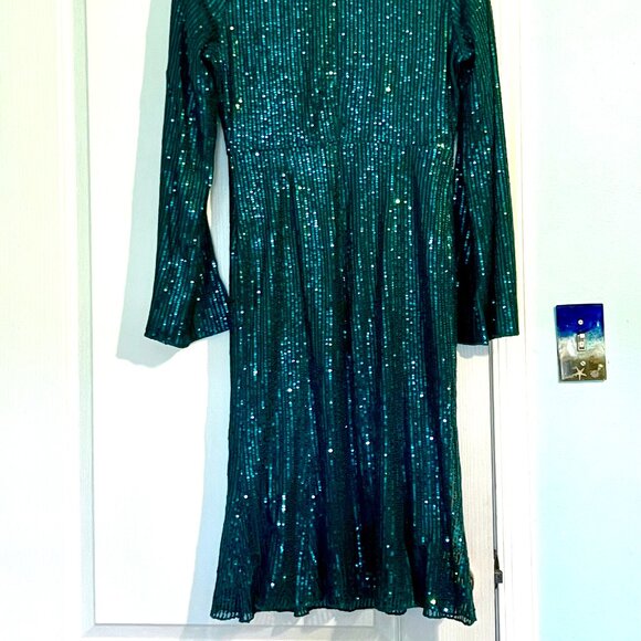 Lace Sequin Prom Evening Dress for wedding Guest, Coctail or formal - Picture 4 of 10